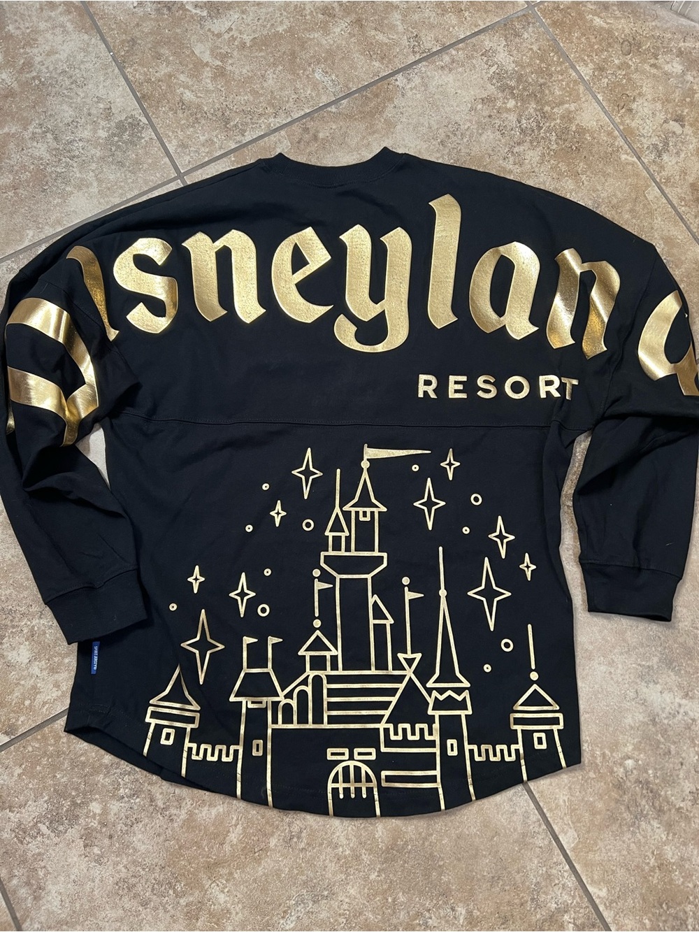 Disney Black and Gold Kids Castle Long Sleeve Sweatshirt